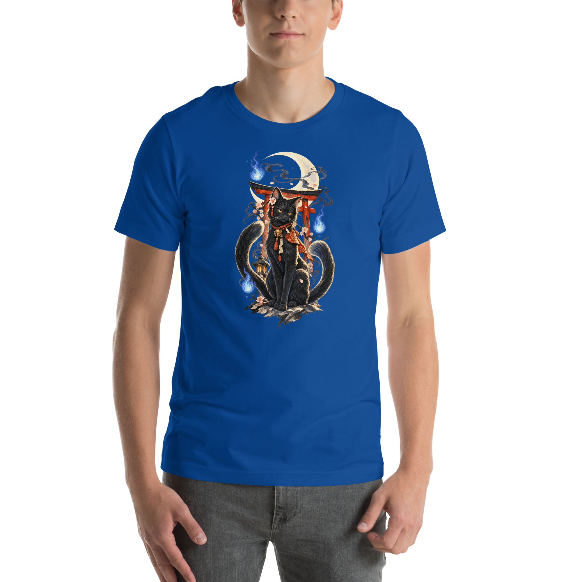 Witchy Nekomata Moon Shrine Japanese Folklore T-Shirt - Image 19