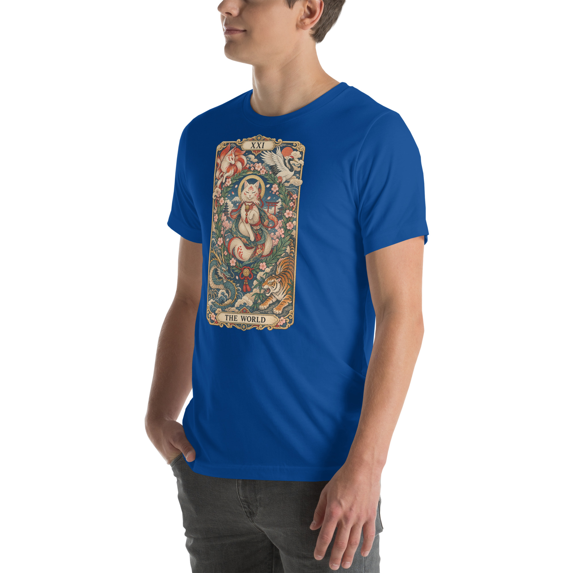 The World Shrine Cat Tarot Japanese Art T-Shirt - Image 110