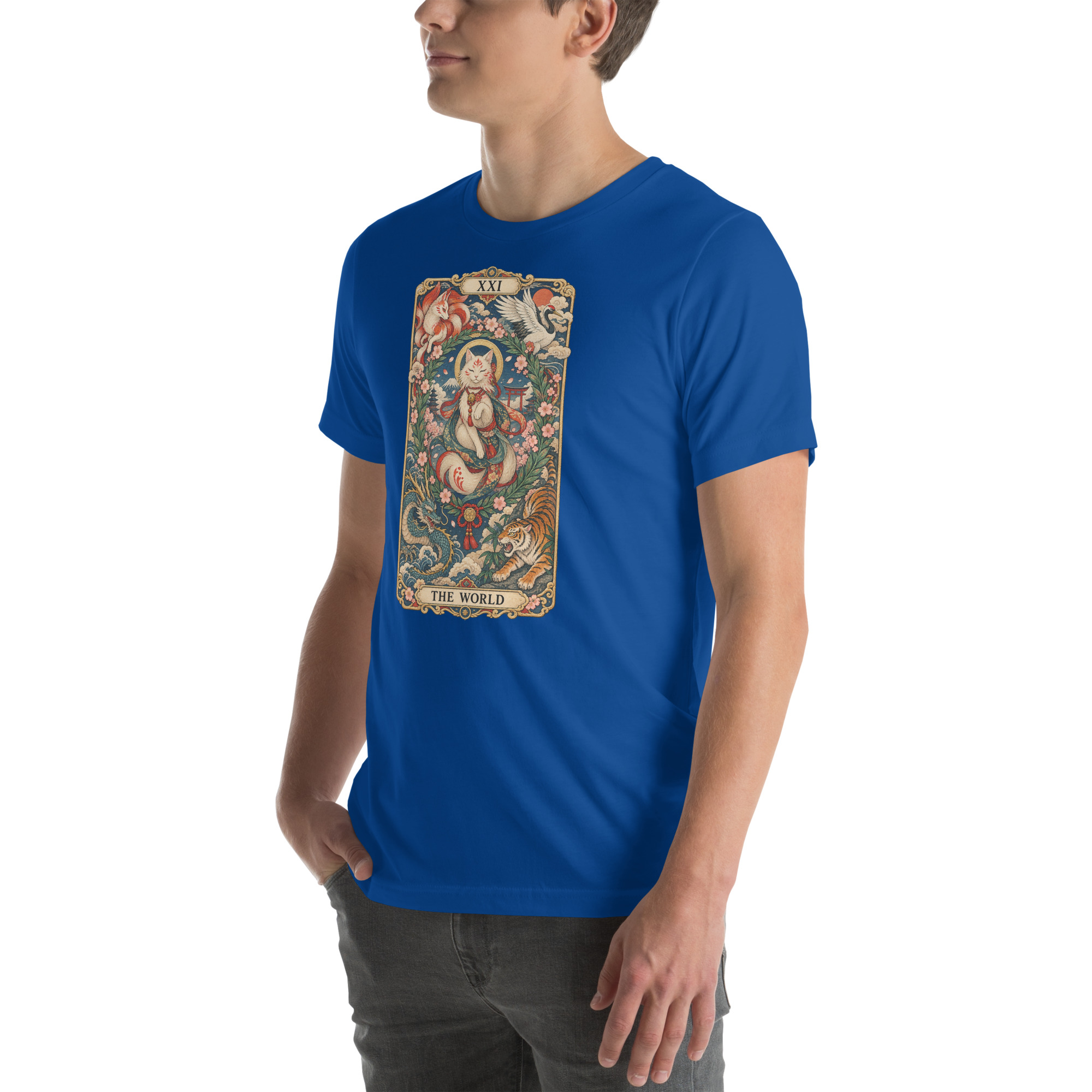The World Shrine Cat Tarot Japanese Art T-Shirt - Image 135