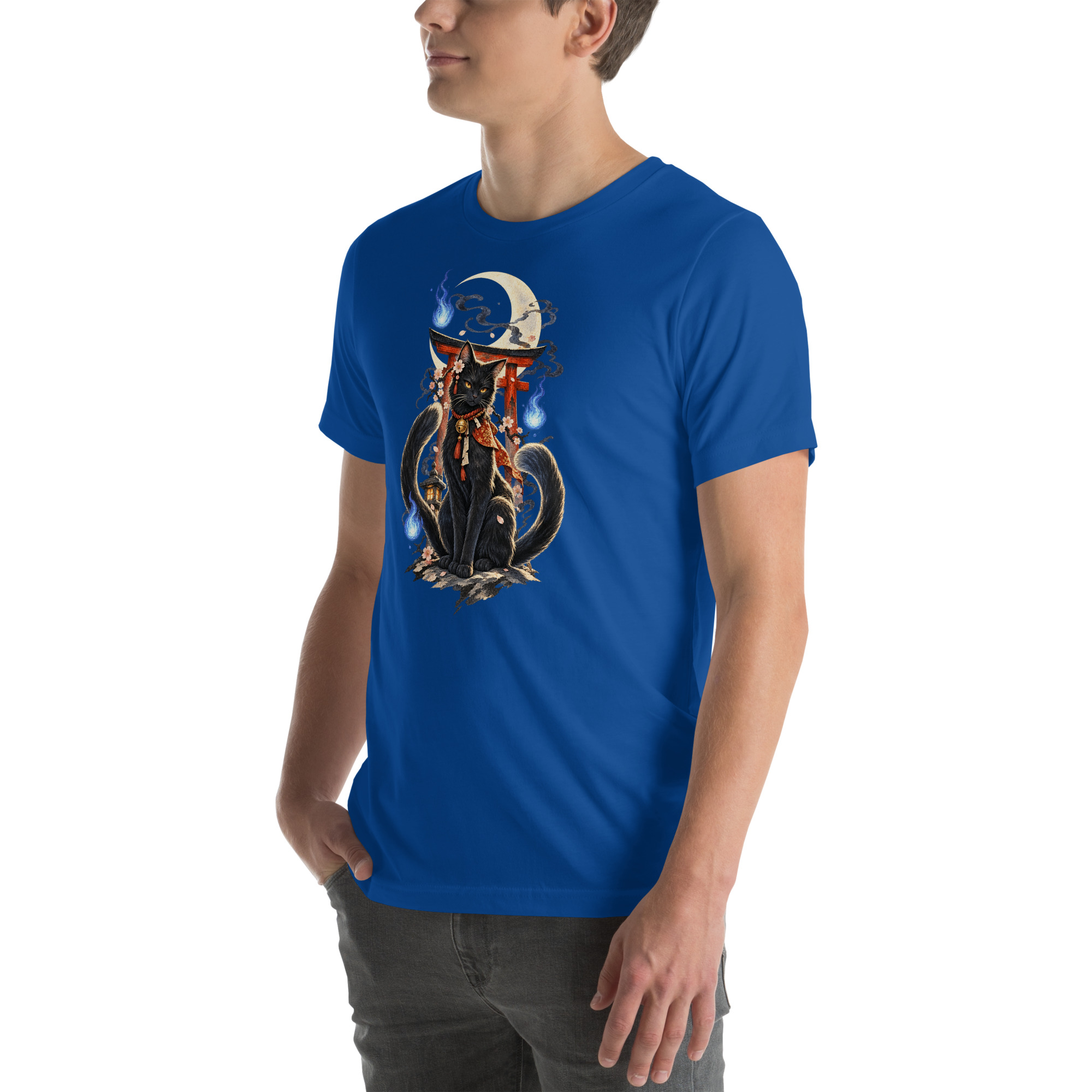 Witchy Nekomata Moon Shrine Japanese Folklore T-Shirt - Image 22