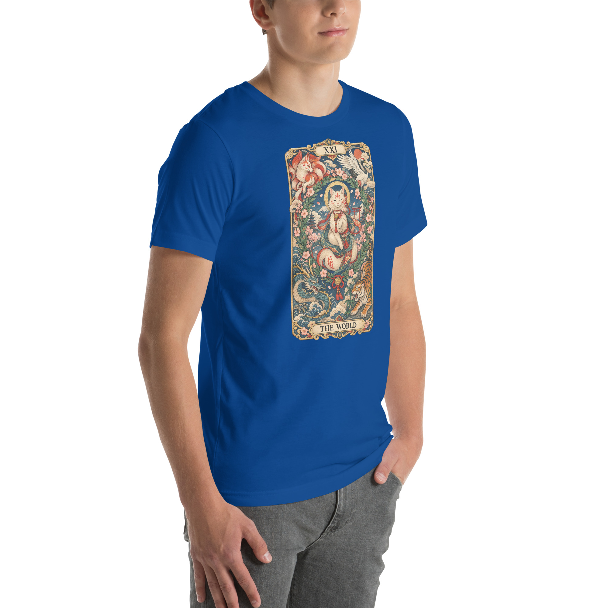 The World Shrine Cat Tarot Japanese Art T-Shirt - Image 112