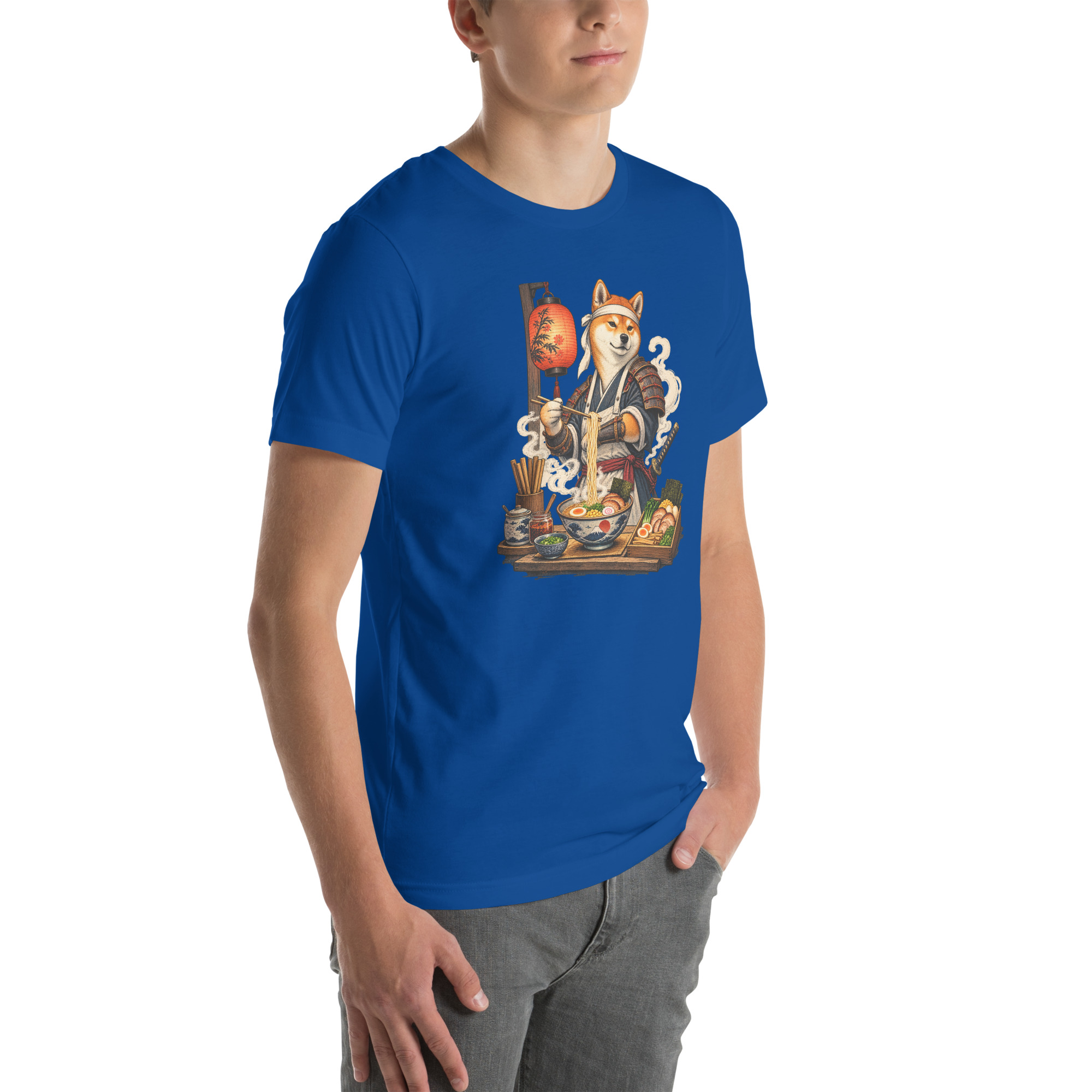Shiba Samurai Ramen Chef Japanese Dog Art T-Shirt - Image 8
