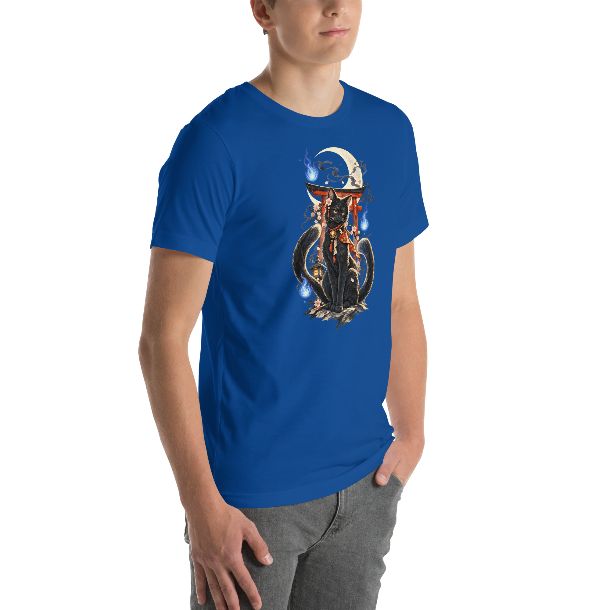 Witchy Nekomata Moon Shrine Japanese Folklore T-Shirt - Image 24