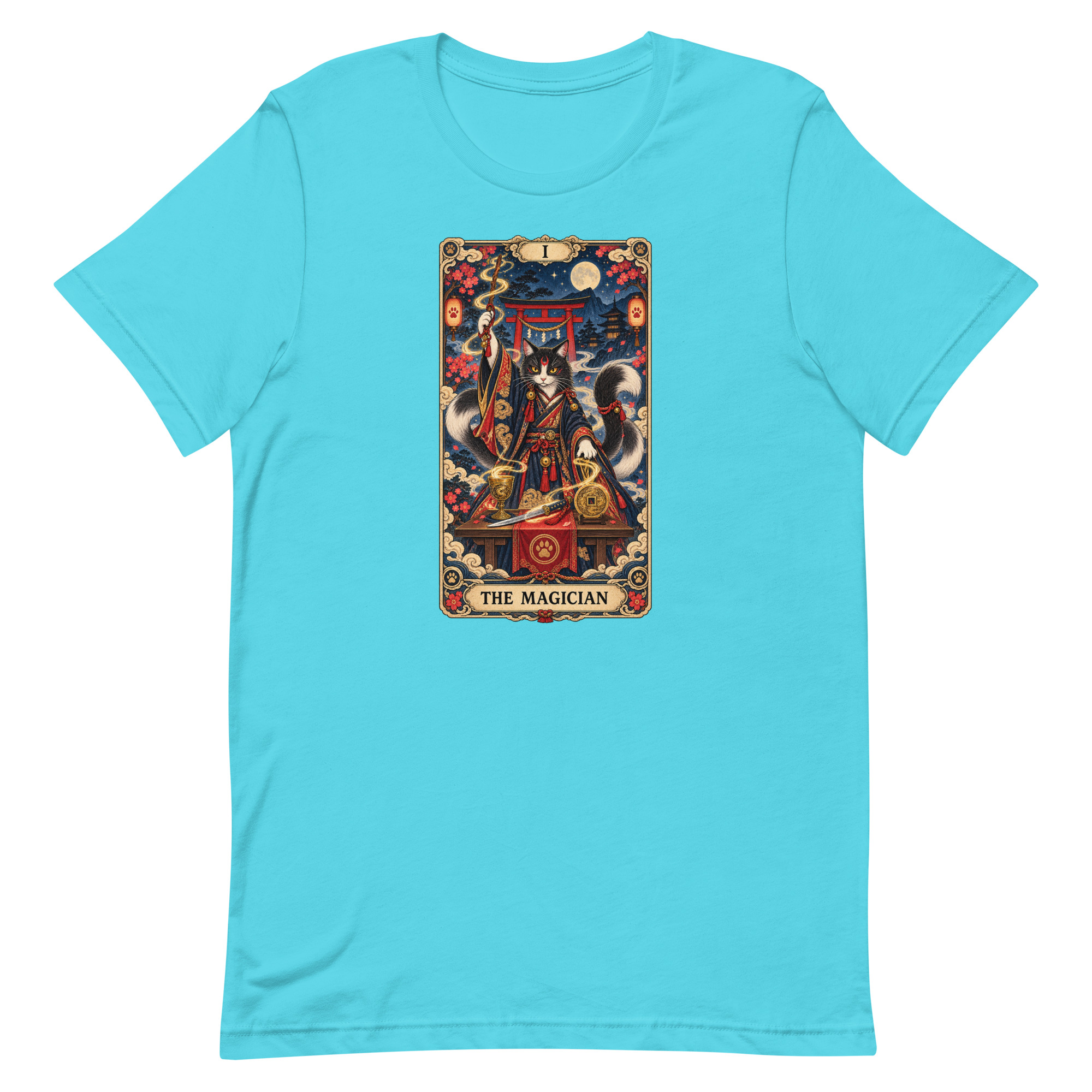 The Magician Bakeneko Cat Tarot Japanese Yokai Art, Japanese Art Tee, Mythology Gift - Image 77