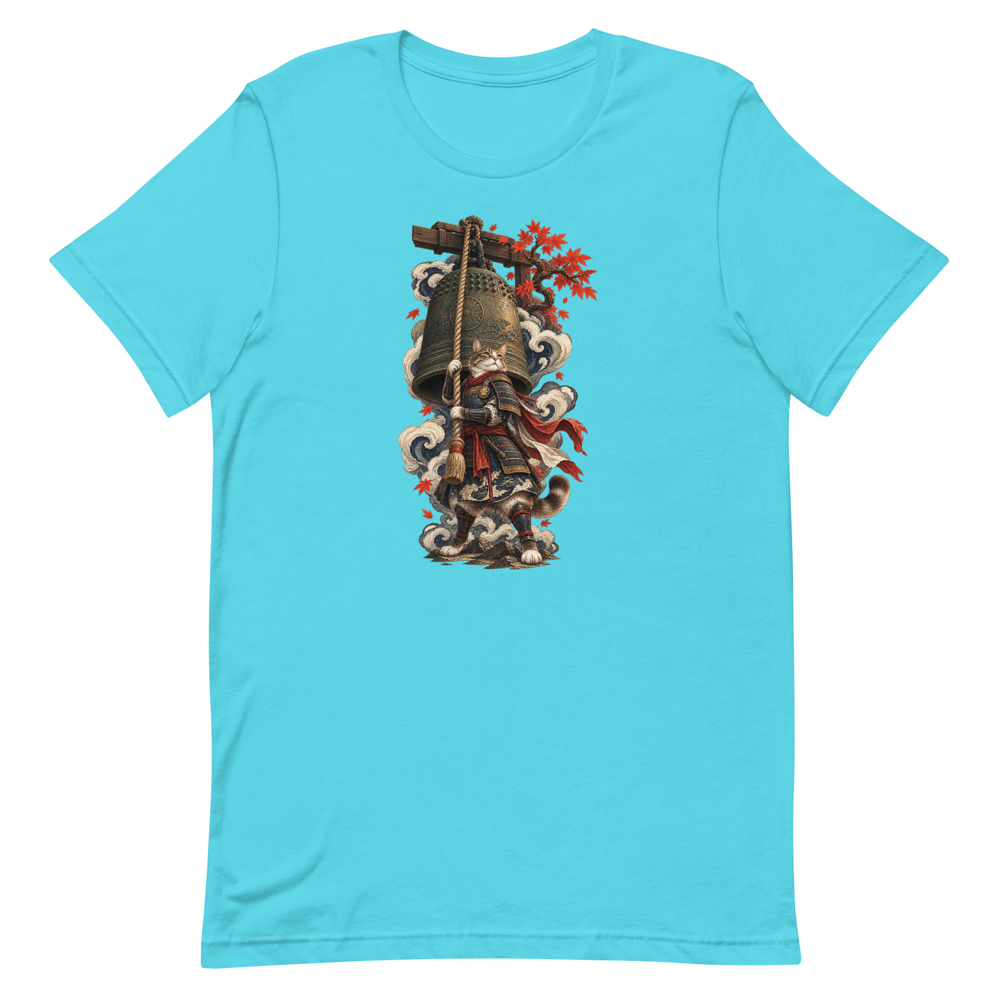 Samurai Cat Temple Bell Guardian Japanese Art, Japanese Art Tee, Mythology Gift - Image 79