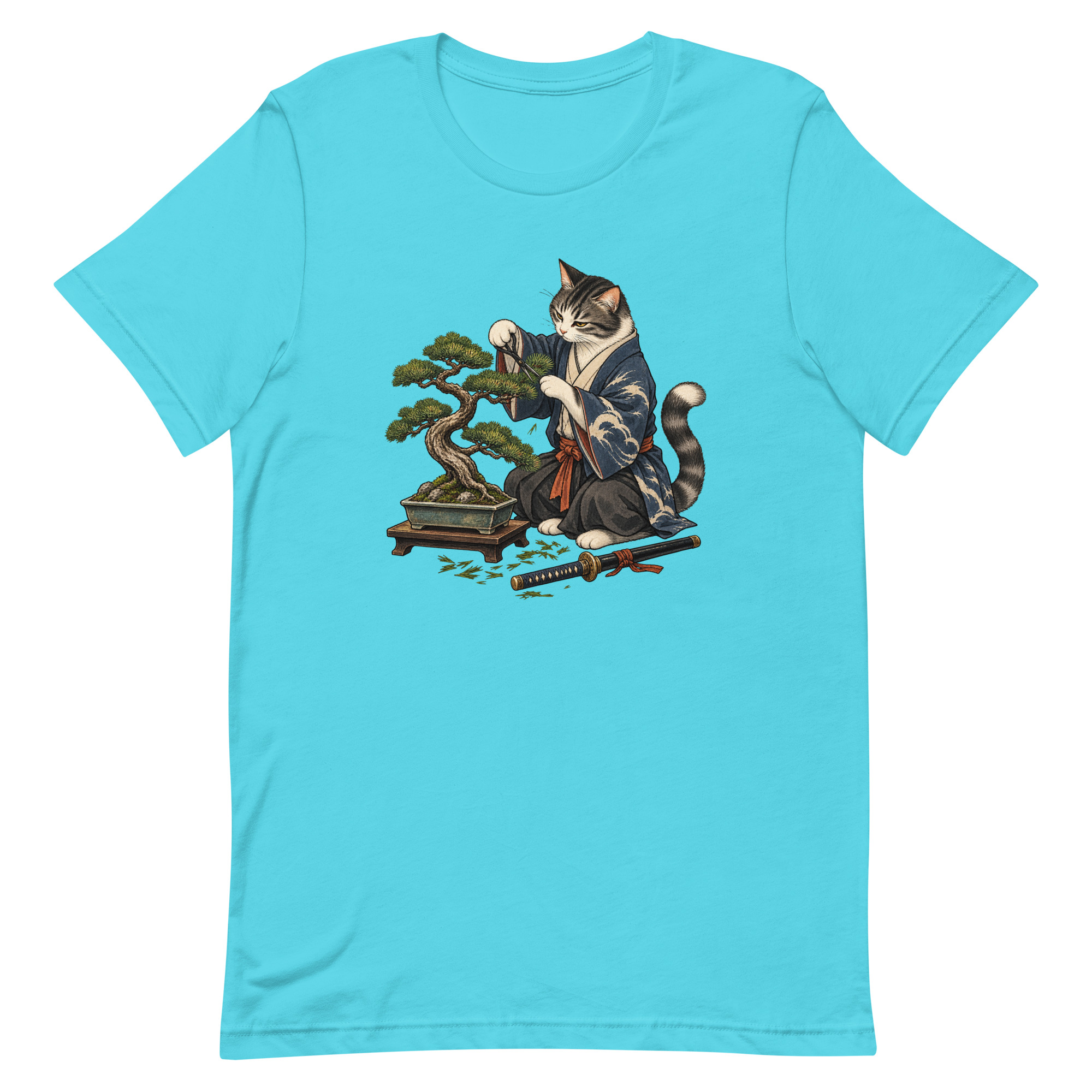 Samurai Cat Bonsai Dojo Japanese Art, Japanese Art Tee, Mythology Gift - Image 79