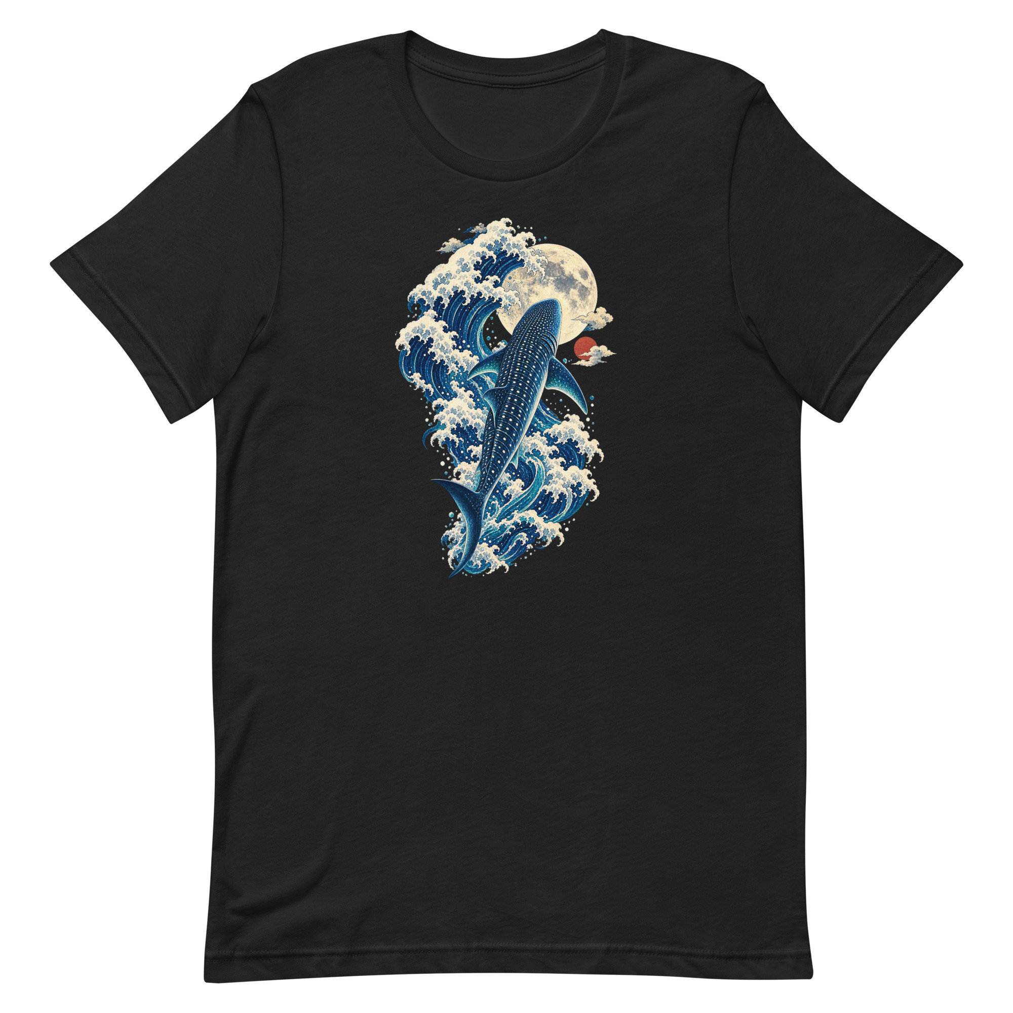Whale Shark Great Wave Moon Japanese Art, Japanese Art Tee, Mythology Gift - Image 75