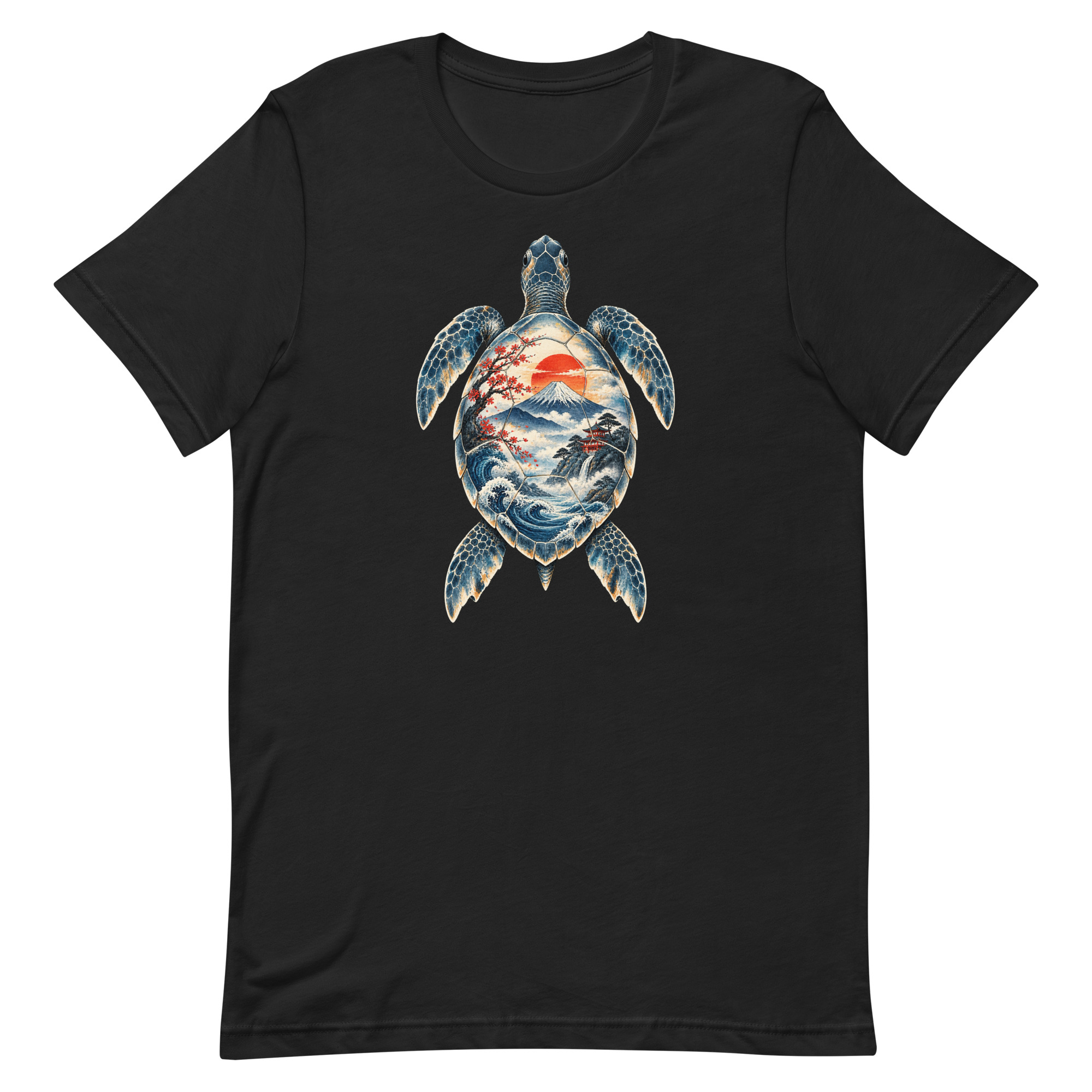 Sea Turtle Mount Fuji Sunrise Japanese Art, Japanese Art Tee, Mythology Gift - Image 77