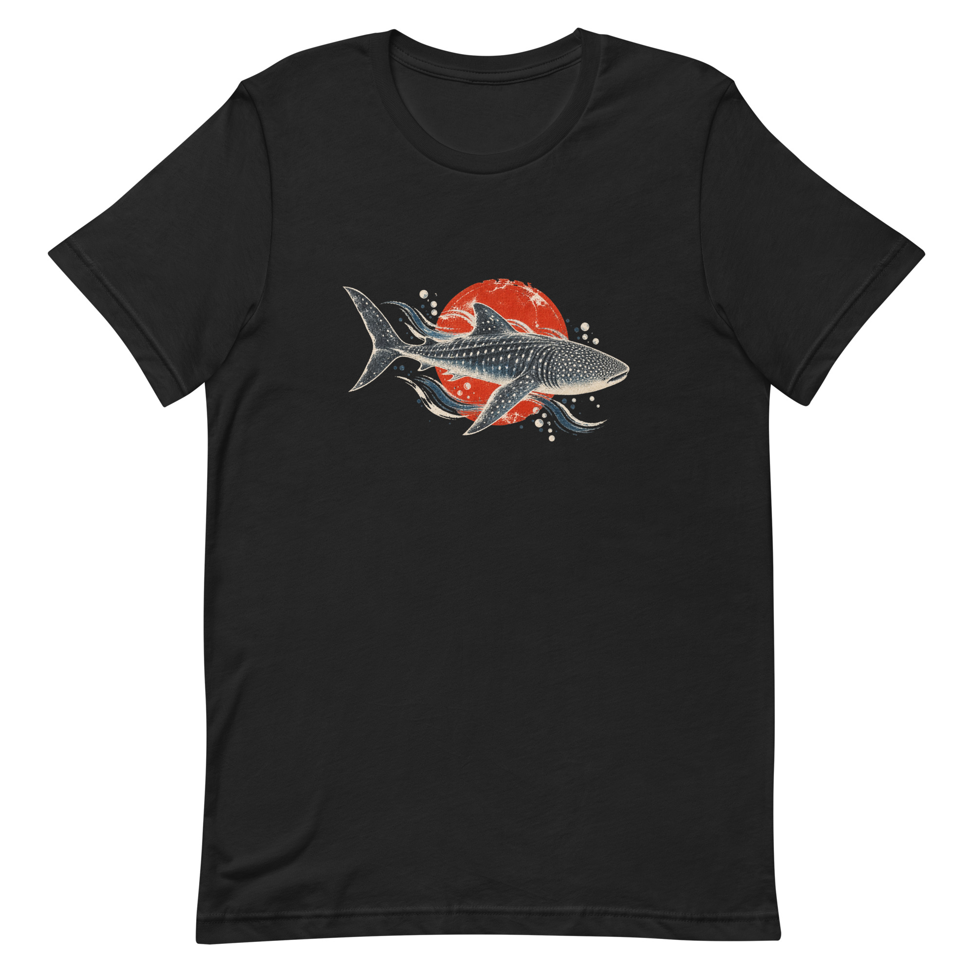 Gyotaku Whale Shark Red Sun Japanese Print, Japanese Art Tee, Mythology Gift - Image 77