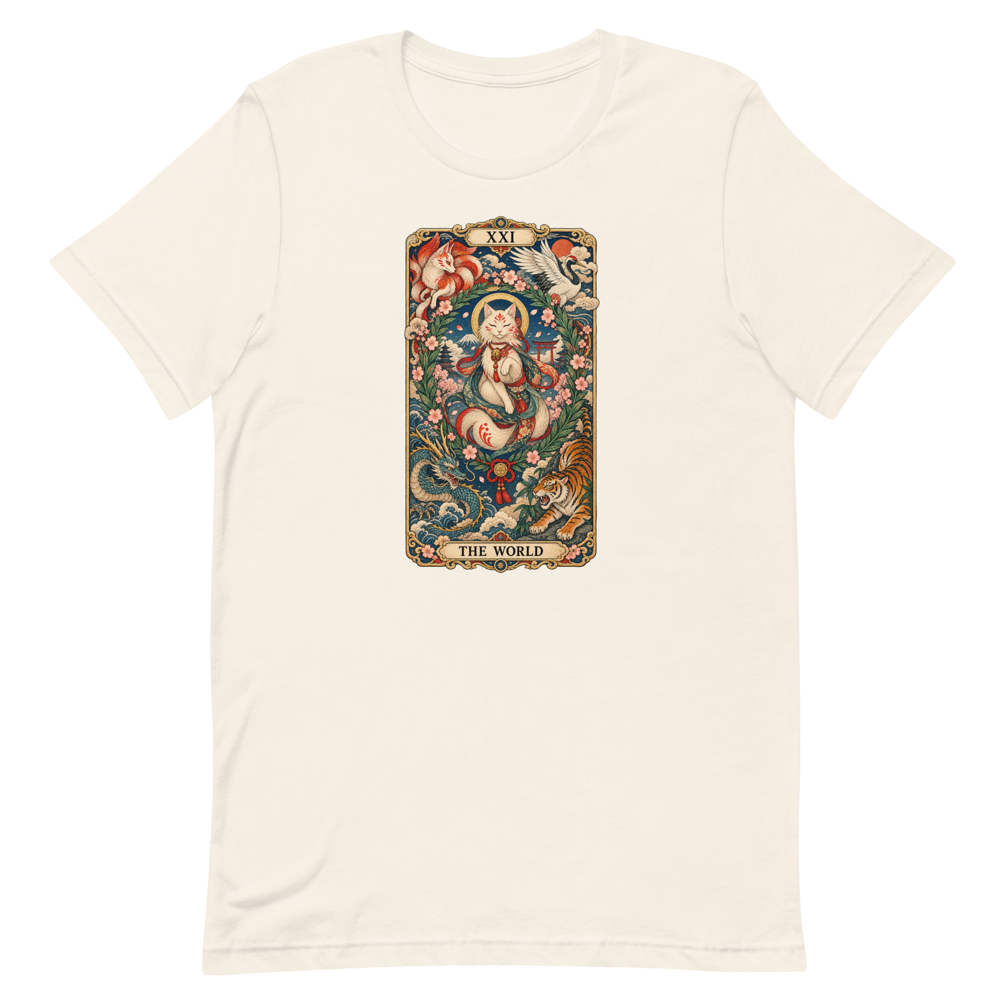 The World Shrine Cat Tarot Japanese Art T-Shirt - Image 65
