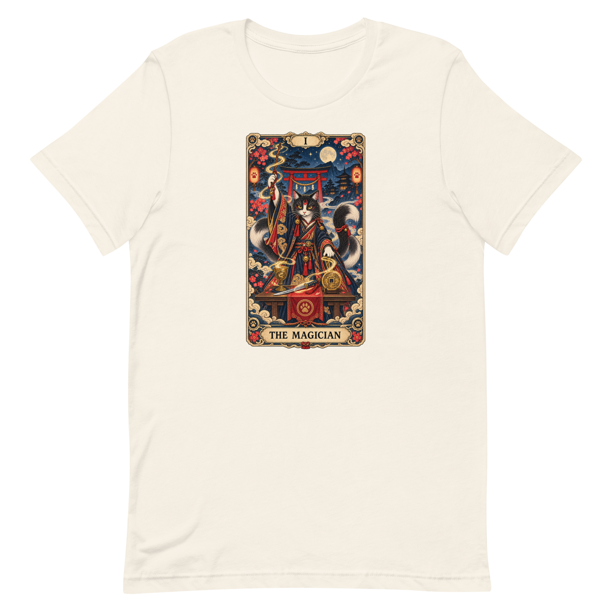 The Magician Bakeneko Cat Tarot Japanese Yokai Art, Japanese Art Tee, Mythology Gift - Image 65