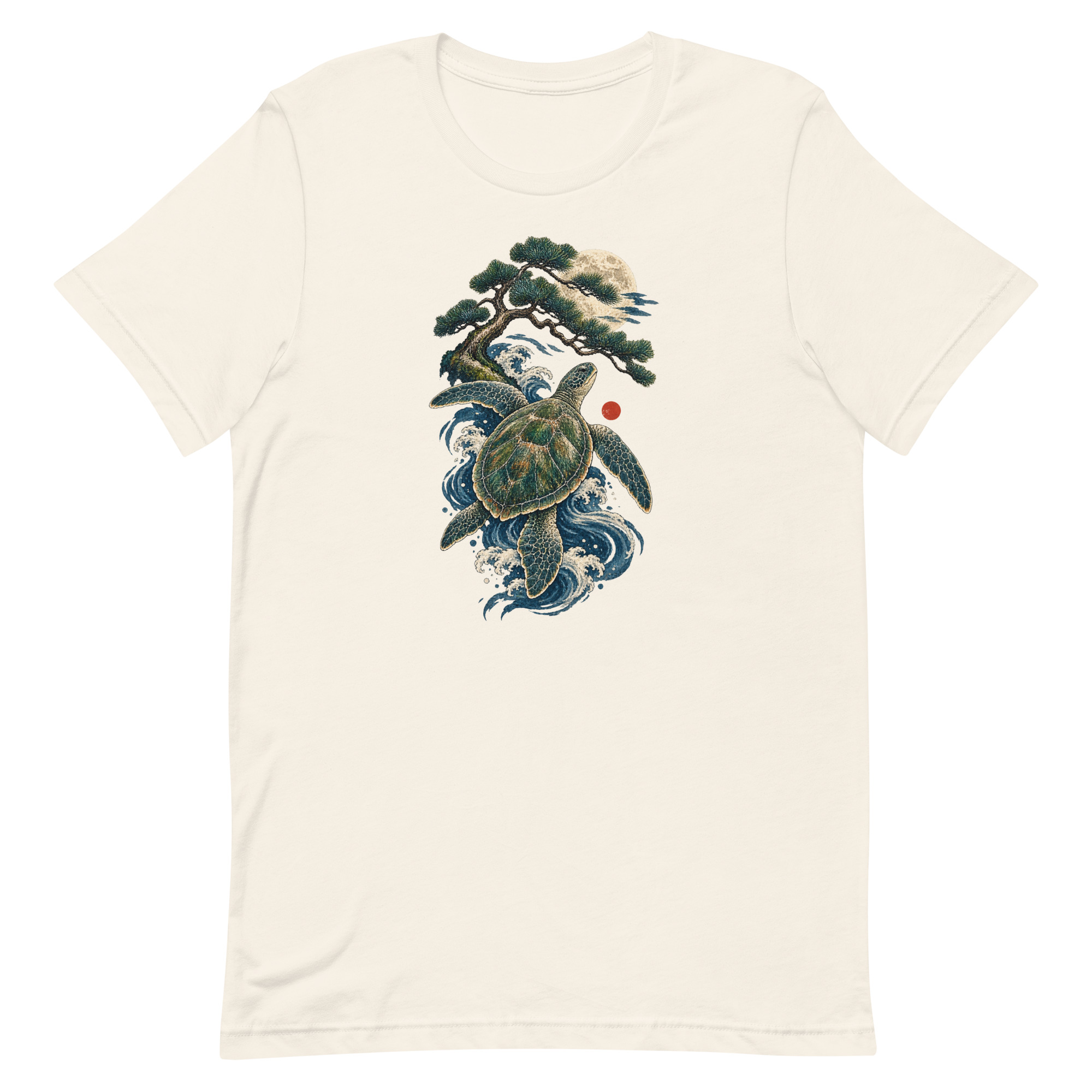 Ancient Sea Turtle Pine Moon Japanese Art, Japanese Art Tee, Mythology Gift - Image 65