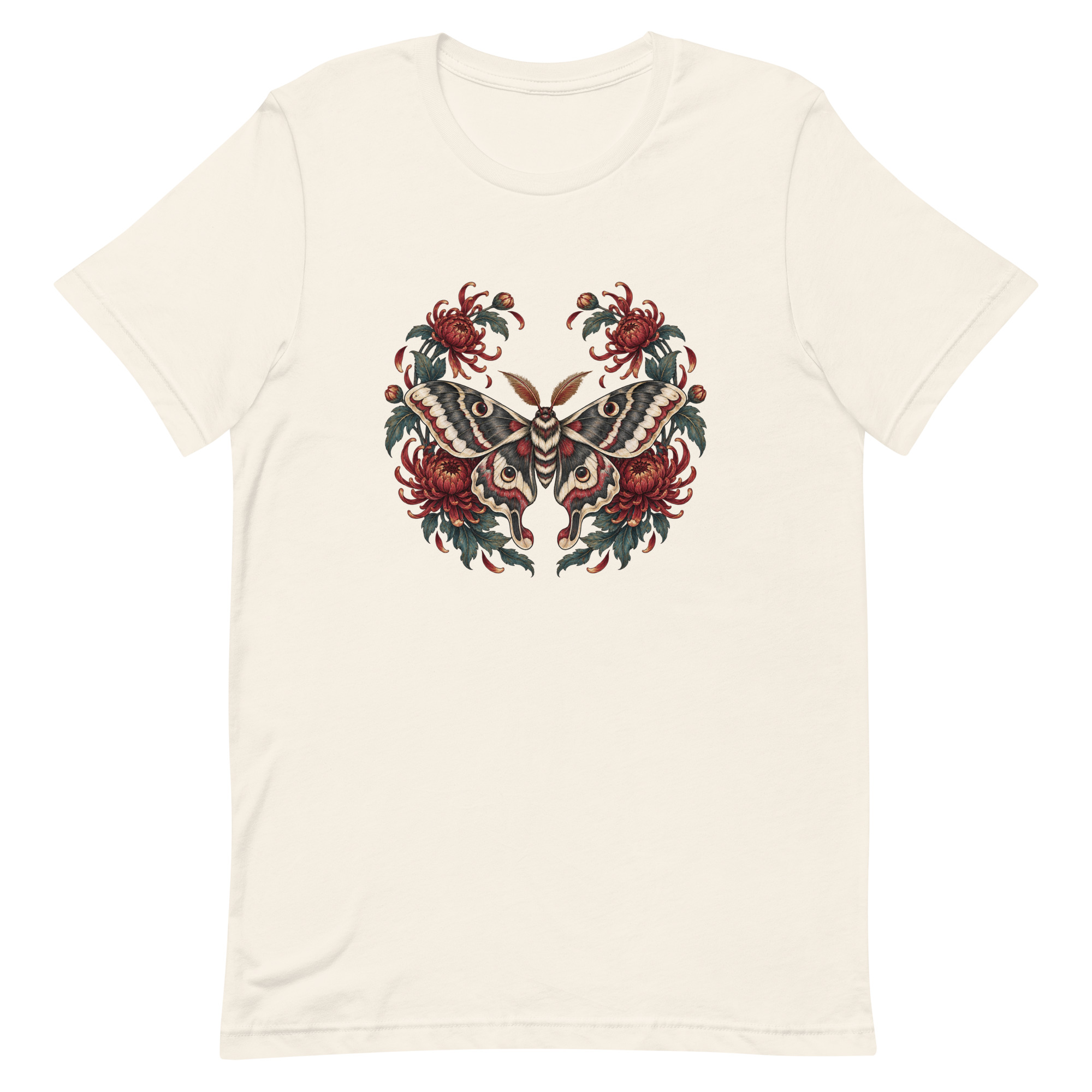Japanese Moth Chrysanthemum Enso Ink Art, Japanese Art Tee, Mythology Gift - Image 67