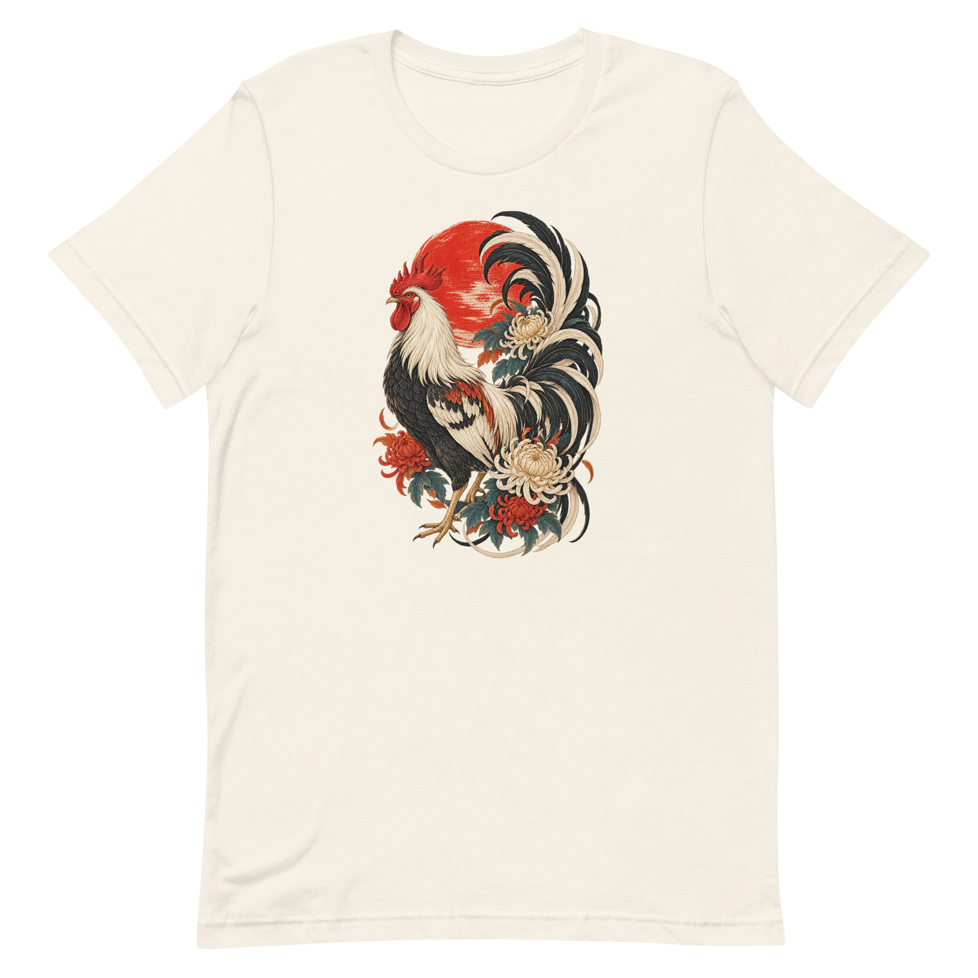 Japanese Rooster Red Sun Chrysanthemum Art, Japanese Art Tee, Mythology Gift - Image 65