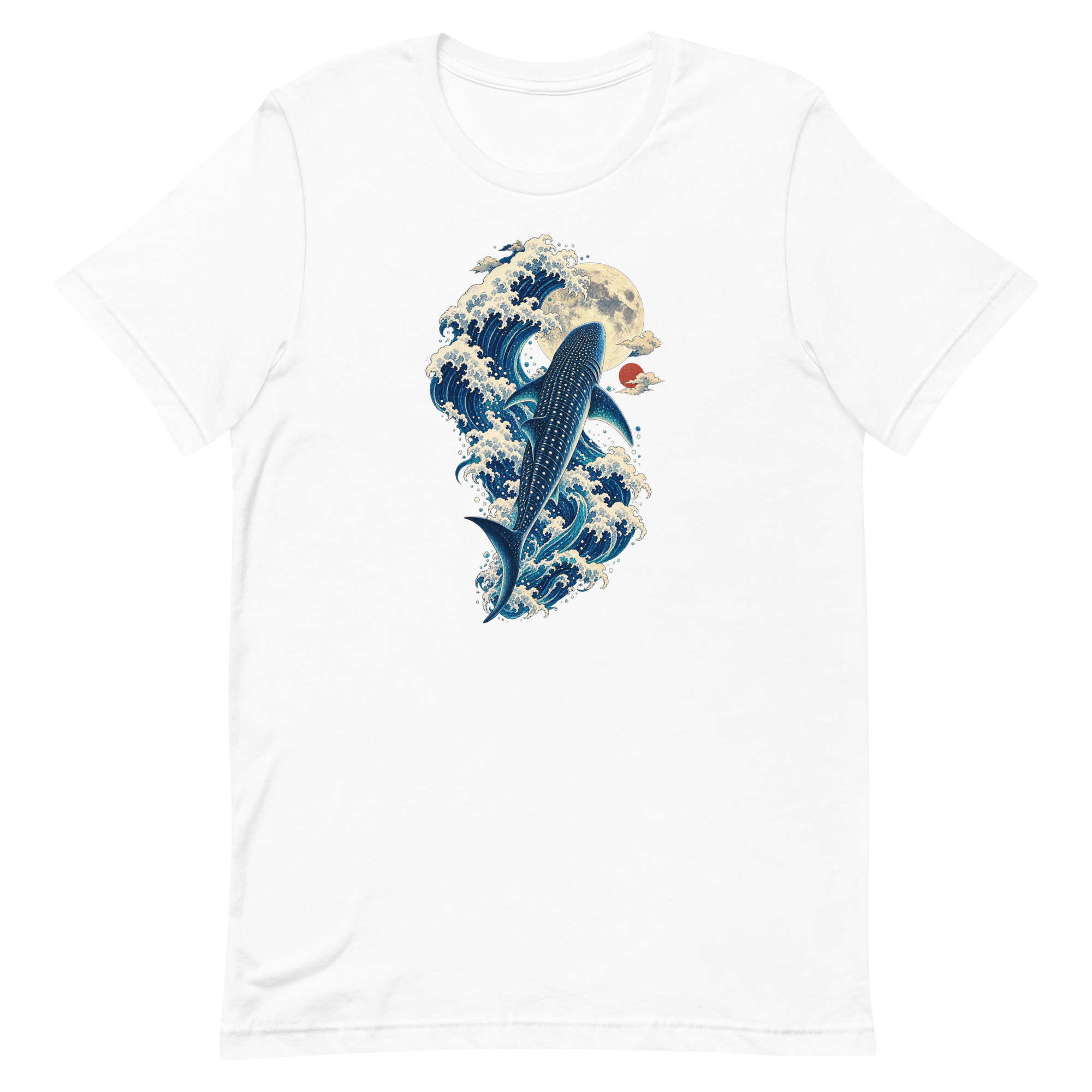 Whale Shark Great Wave Moon Japanese Art, Japanese Art Tee, Mythology Gift - Image 66