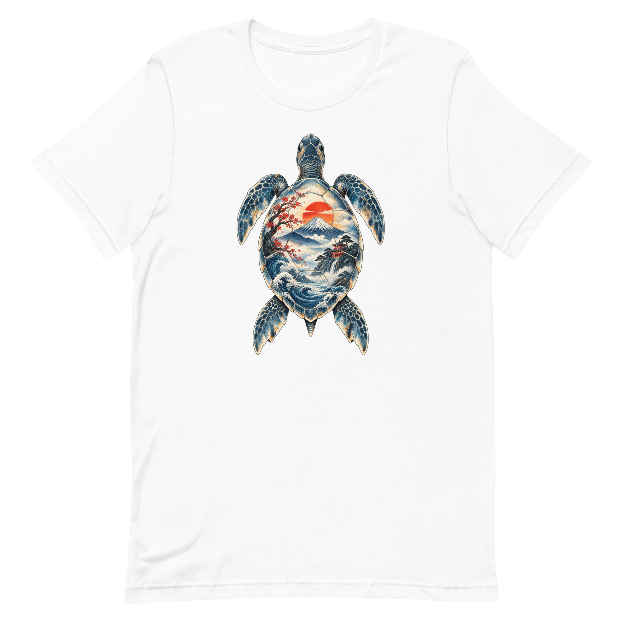 Sea Turtle Mount Fuji Sunrise Japanese Art, Japanese Art Tee, Mythology Gift - Image 68