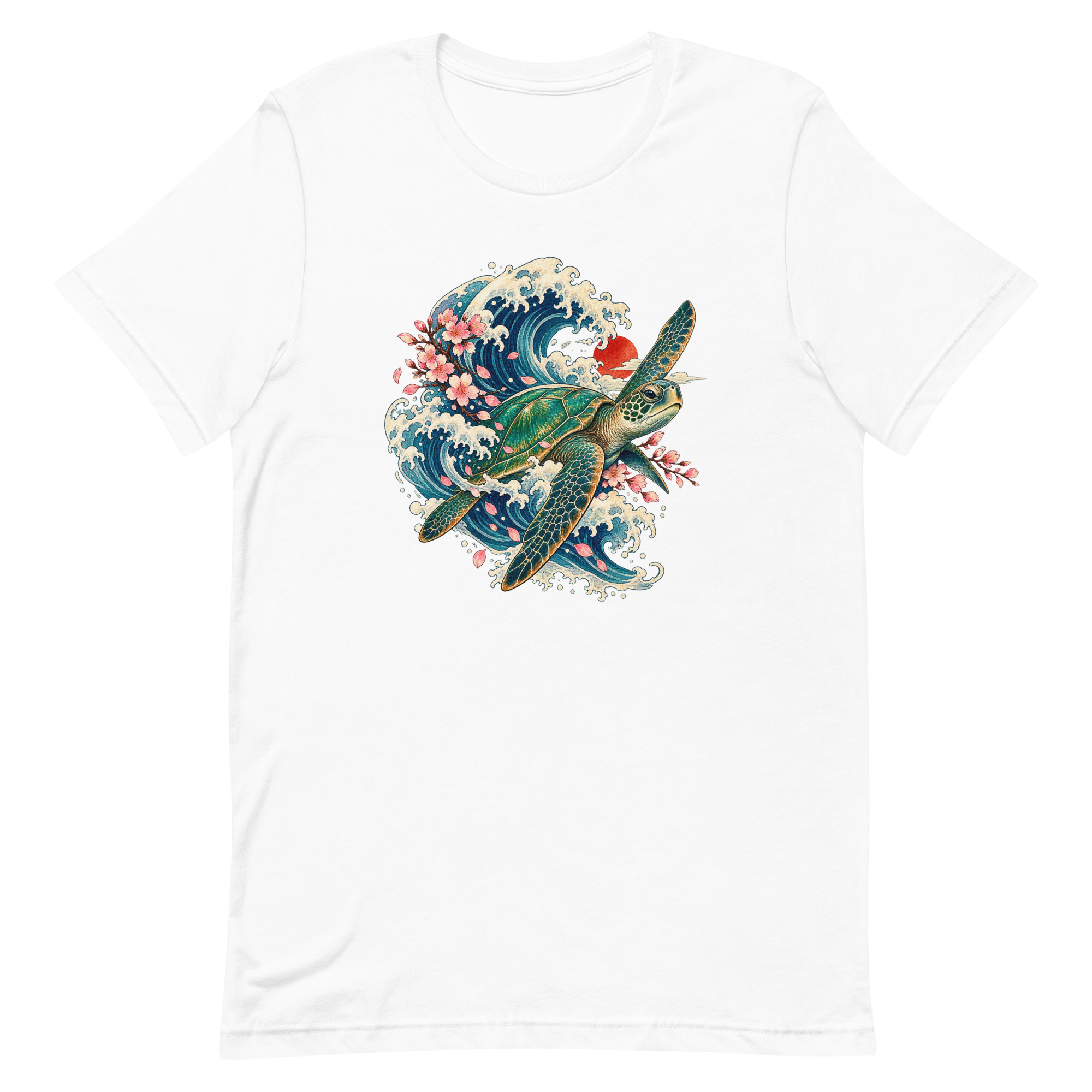Sea Turtle Great Wave Sakura Japanese Art, Japanese Art Tee, Mythology Gift - Image 68