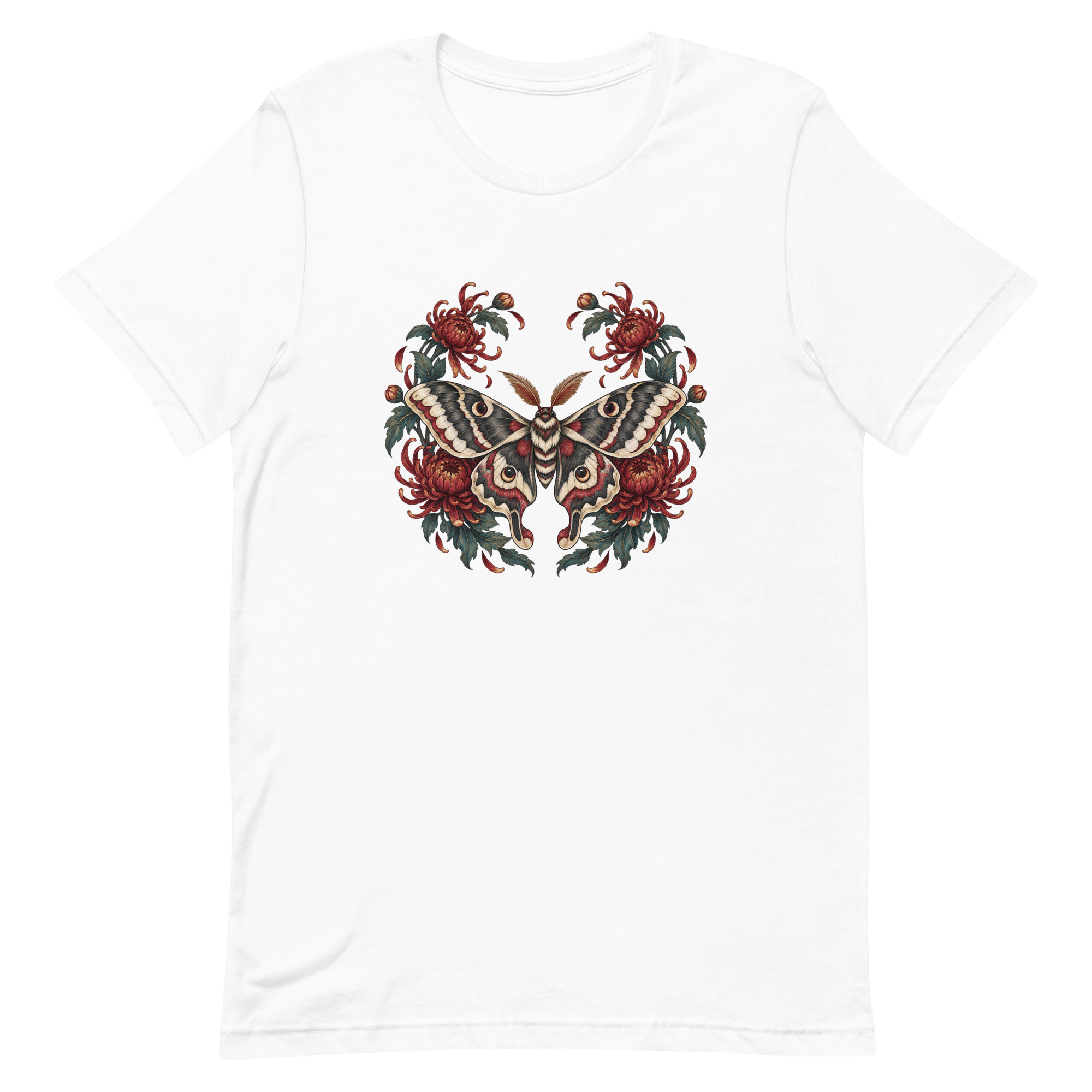 Japanese Moth Chrysanthemum Enso Ink Art, Japanese Art Tee, Mythology Gift - Image 68