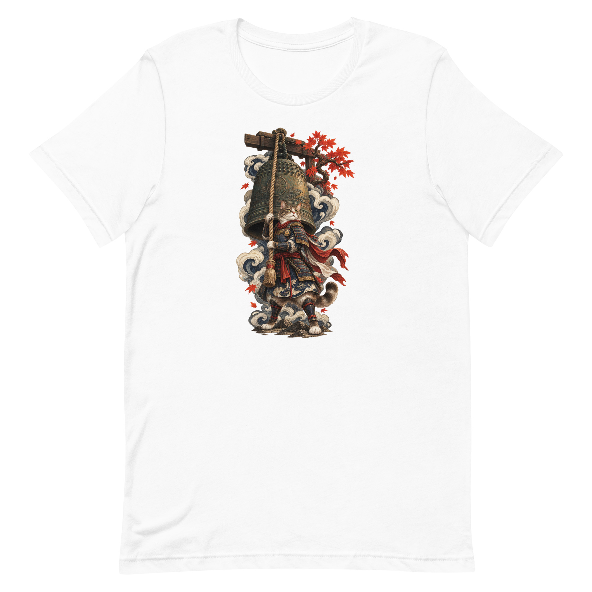 Samurai Cat Temple Bell Guardian Japanese Art, Japanese Art Tee, Mythology Gift - Image 68