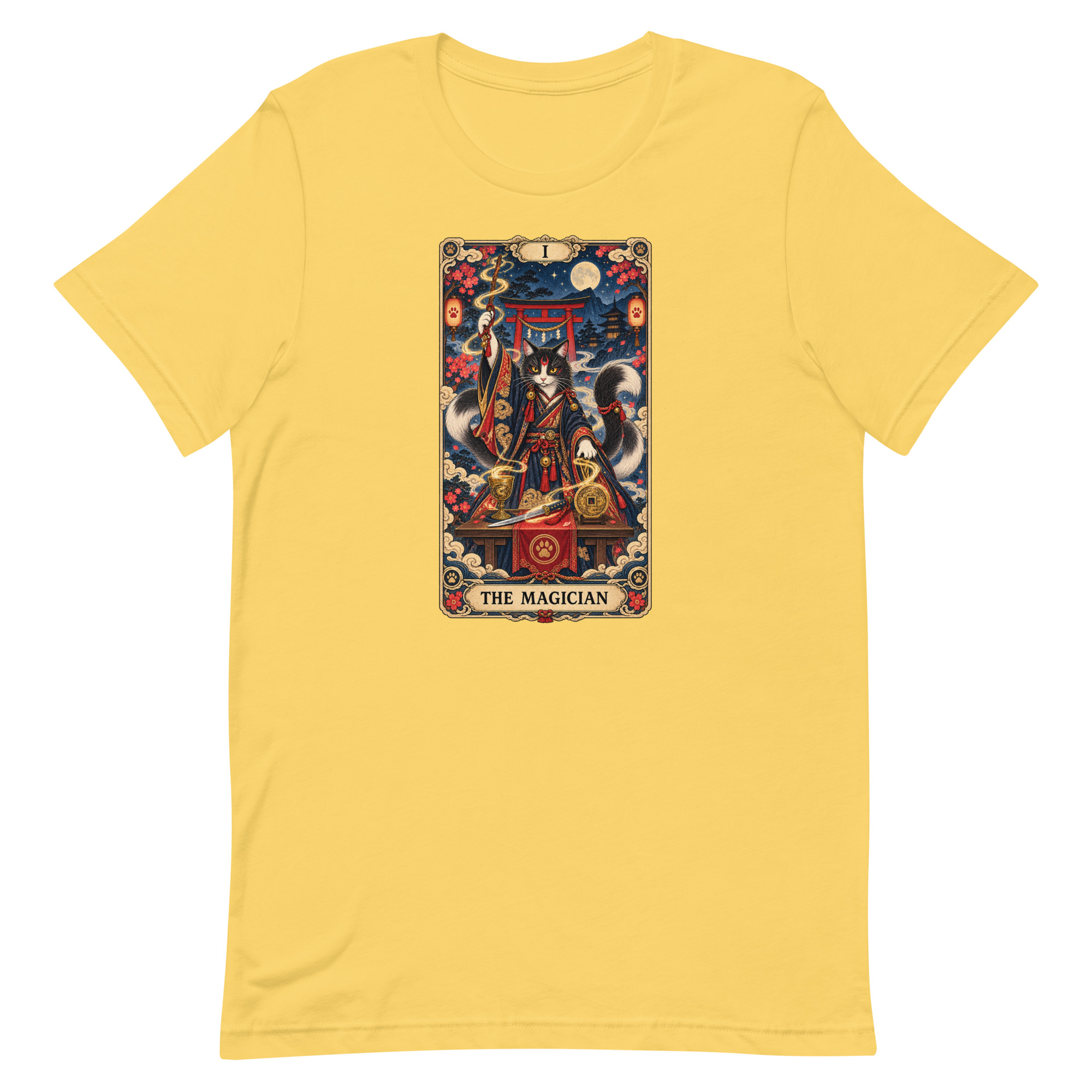 The Magician Bakeneko Cat Tarot Japanese Yokai Art, Japanese Art Tee, Mythology Gift - Image 67