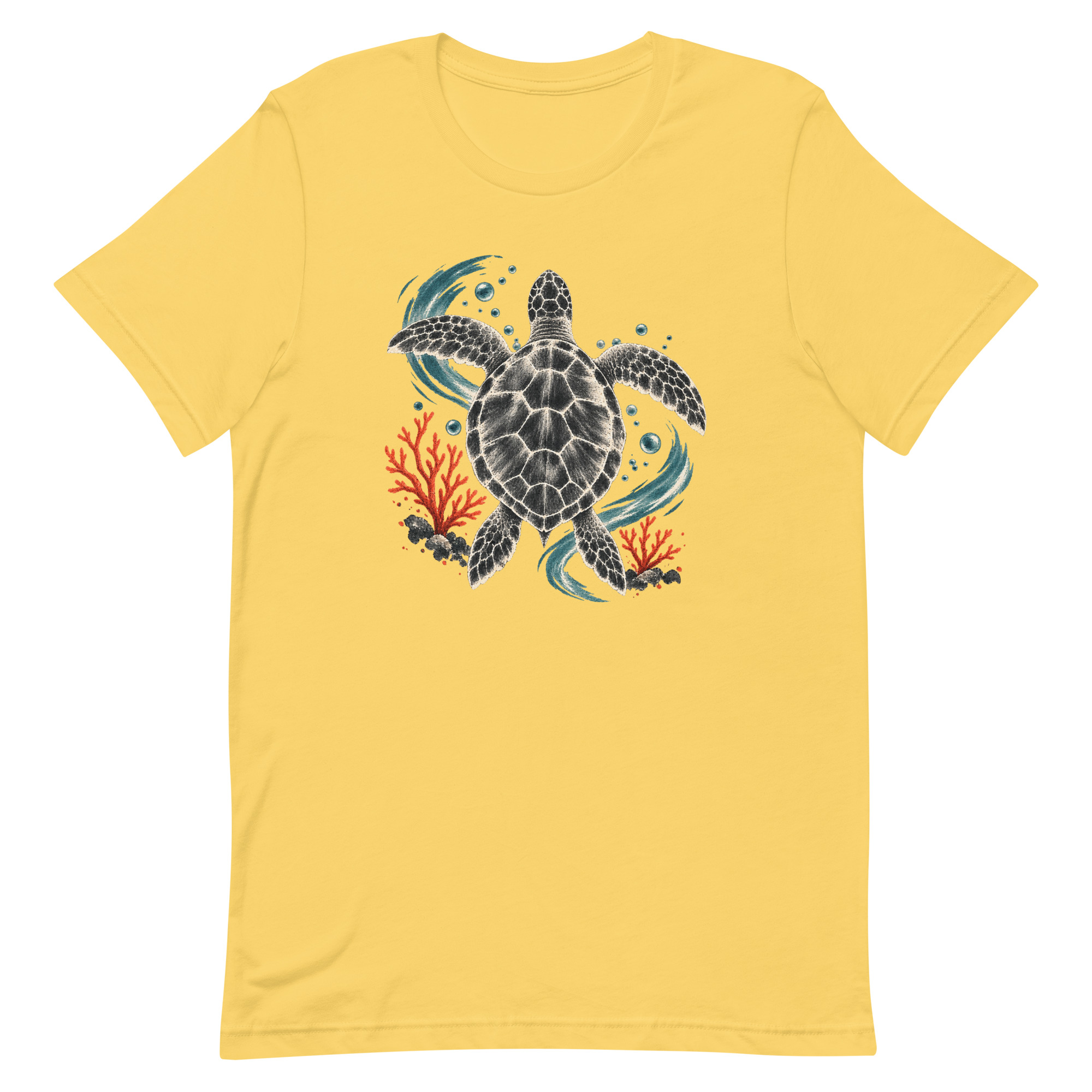 Gyotaku Sea Turtle Coral Japanese Print Art, Japanese Art Tee, Mythology Gift - Image 69