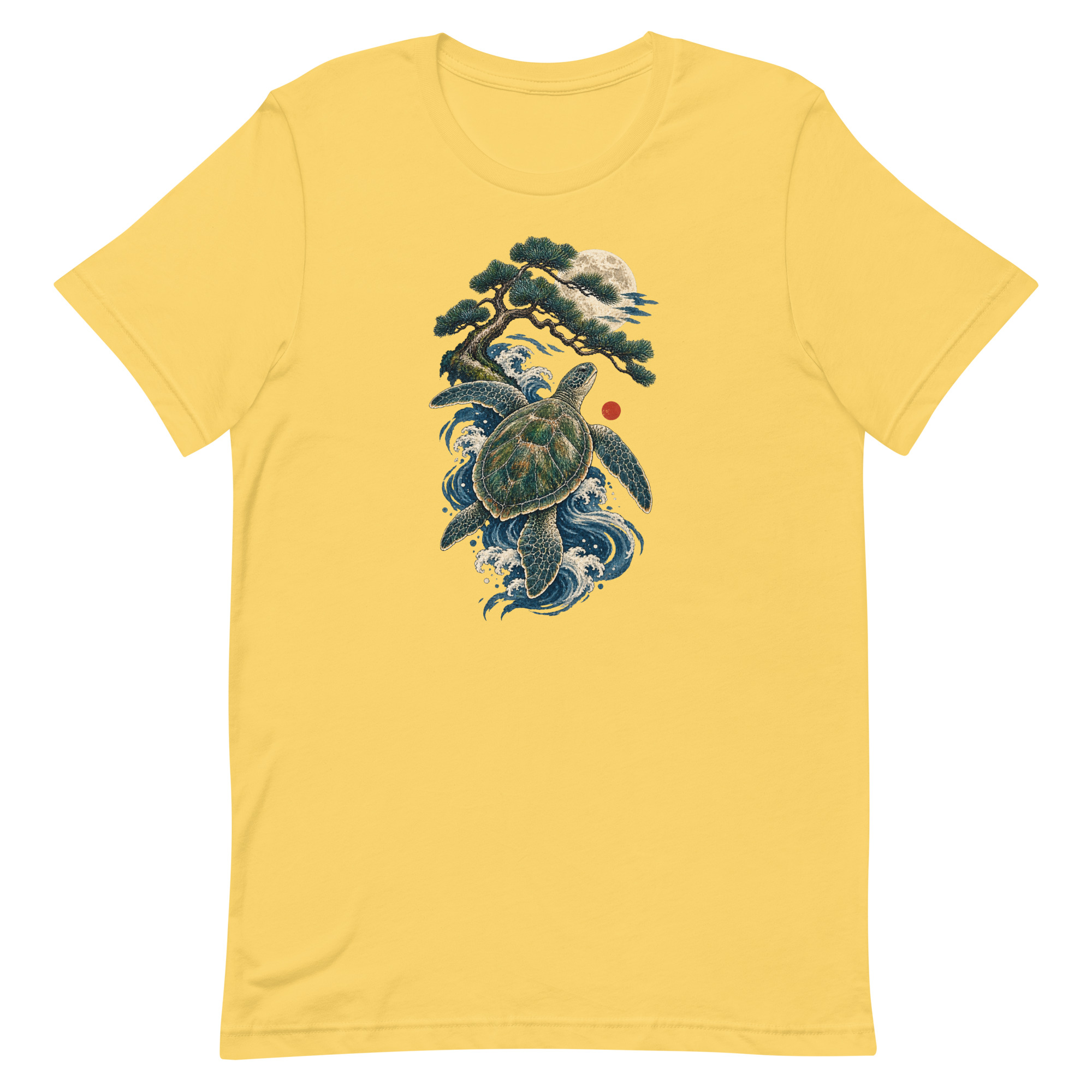 Ancient Sea Turtle Pine Moon Japanese Art, Japanese Art Tee, Mythology Gift - Image 67
