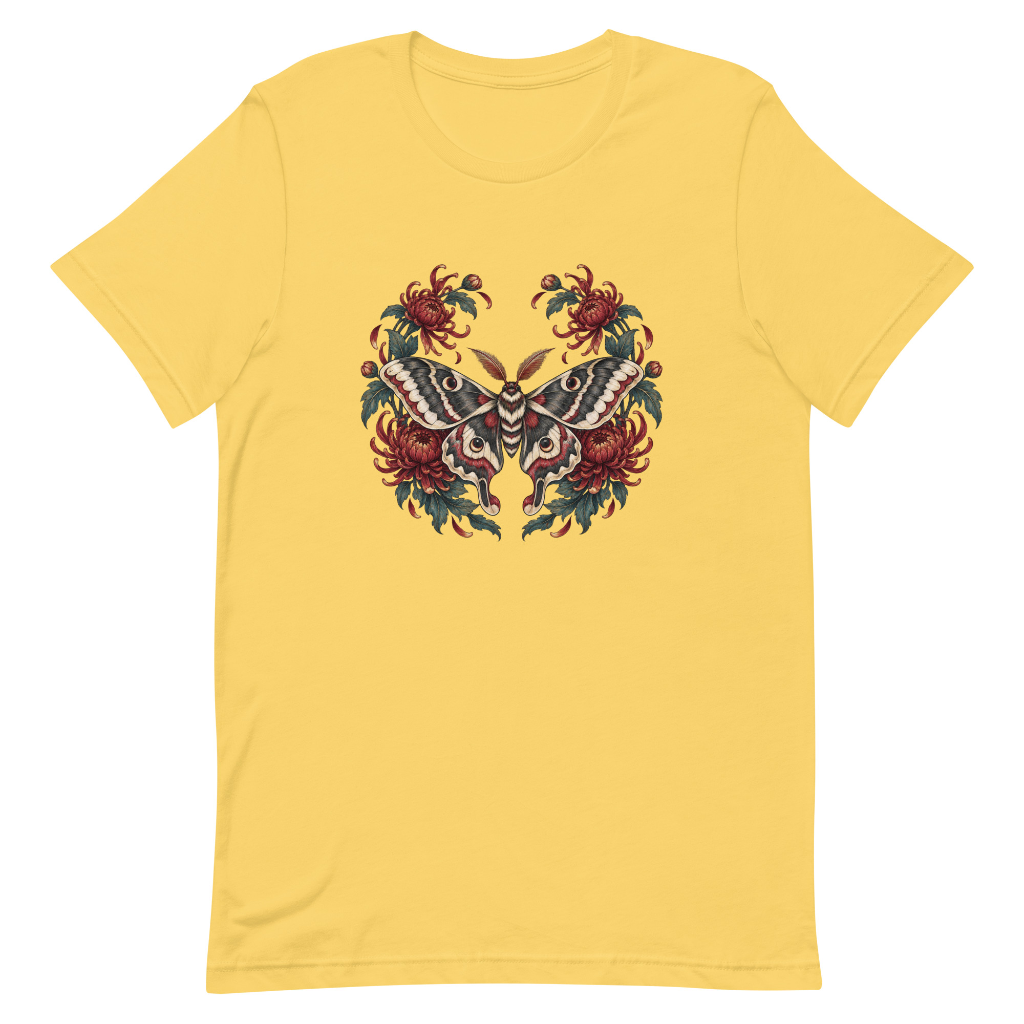 Japanese Moth Chrysanthemum Enso Ink Art, Japanese Art Tee, Mythology Gift - Image 69