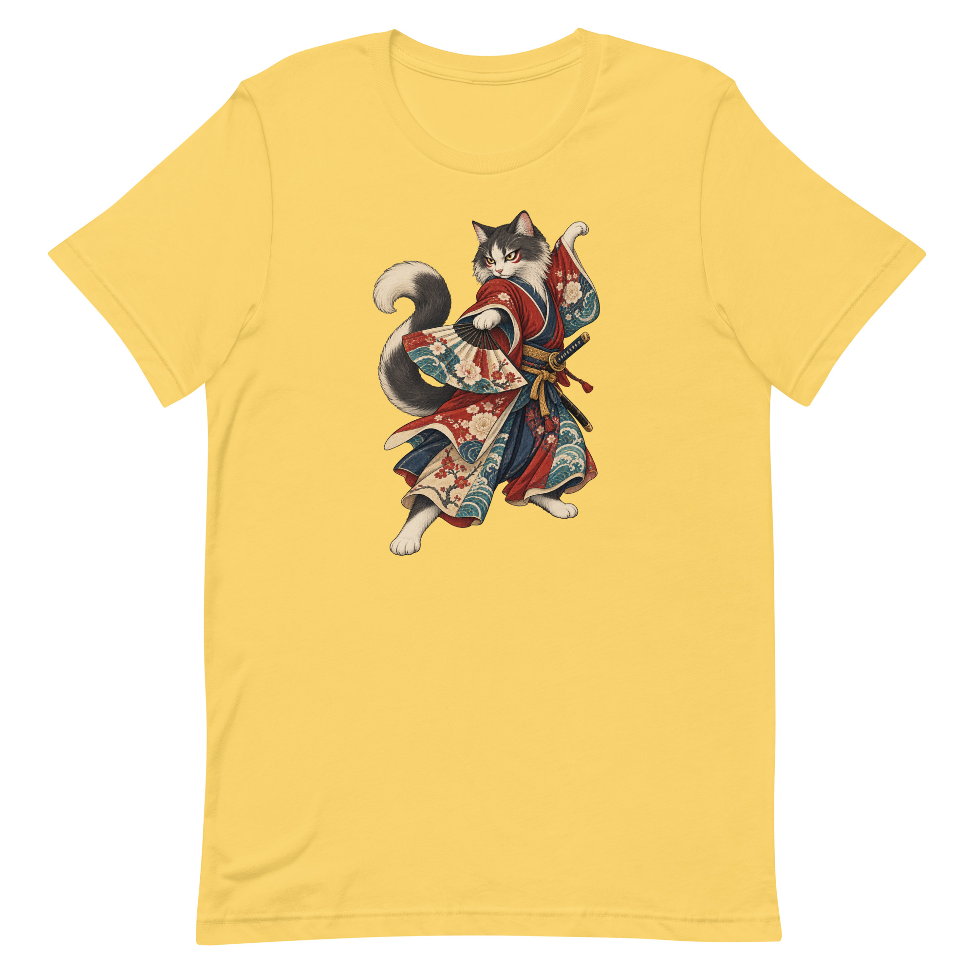 Samurai Cat Kabuki Fan Japanese Warrior Art, Japanese Art Tee, Mythology Gift - Image 69